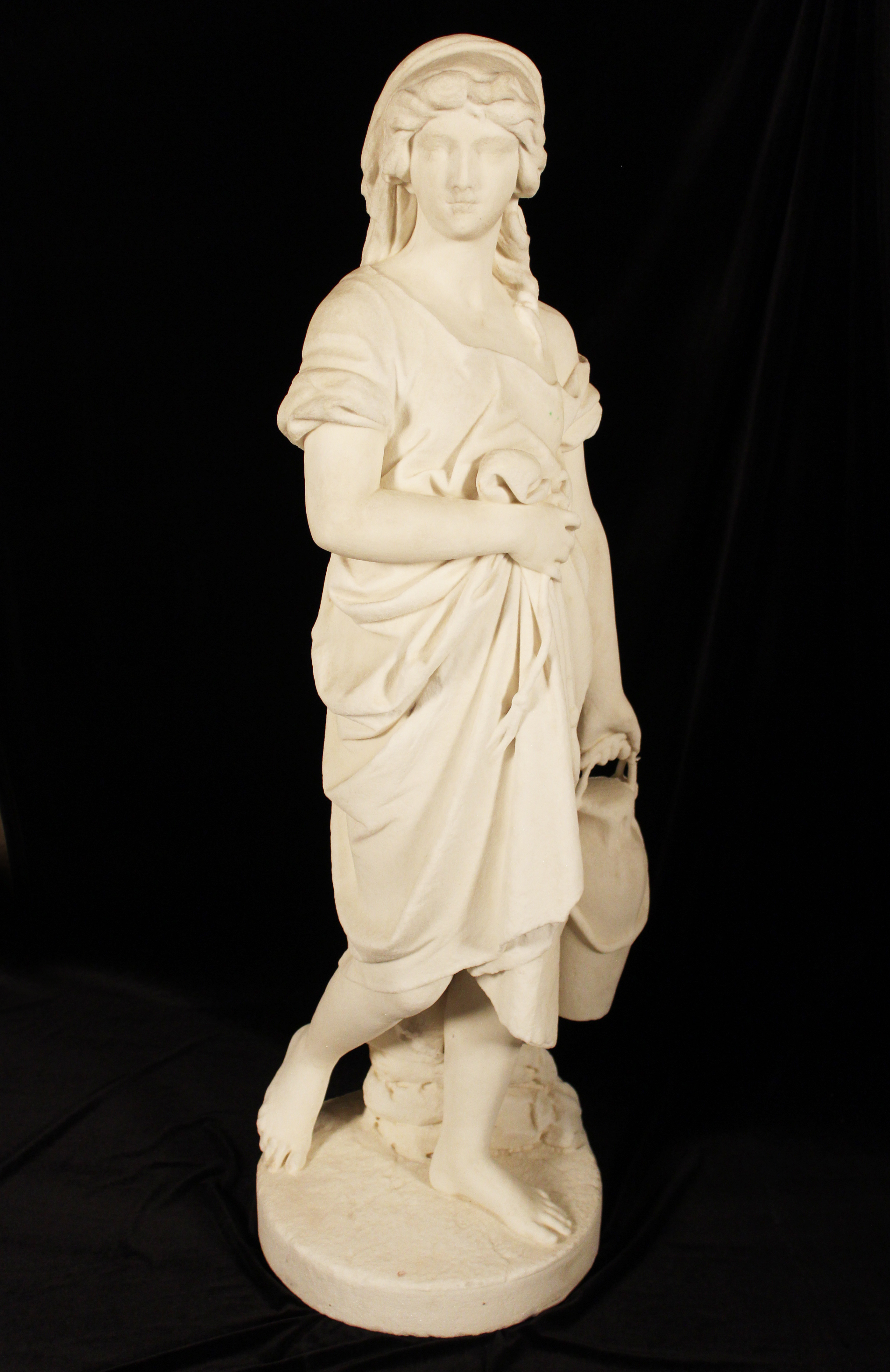 ITALIAN MARBLE FIGURE OF REBECCA,