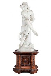 ITALIAN MARBLE FIGURE: YOUNG C
