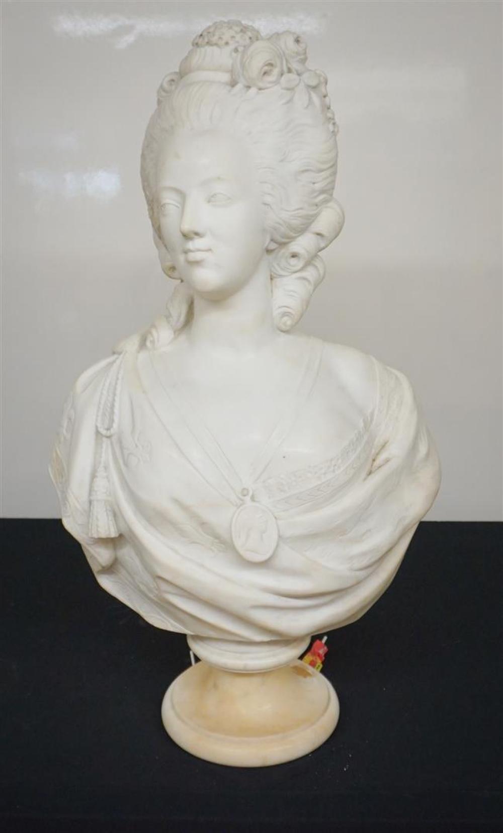ITALIAN MARBLE SCULPTURE OF MARIE