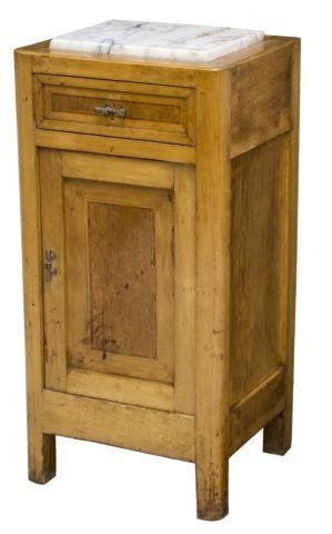 ITALIAN MARBLE-TOP BEDSIDE