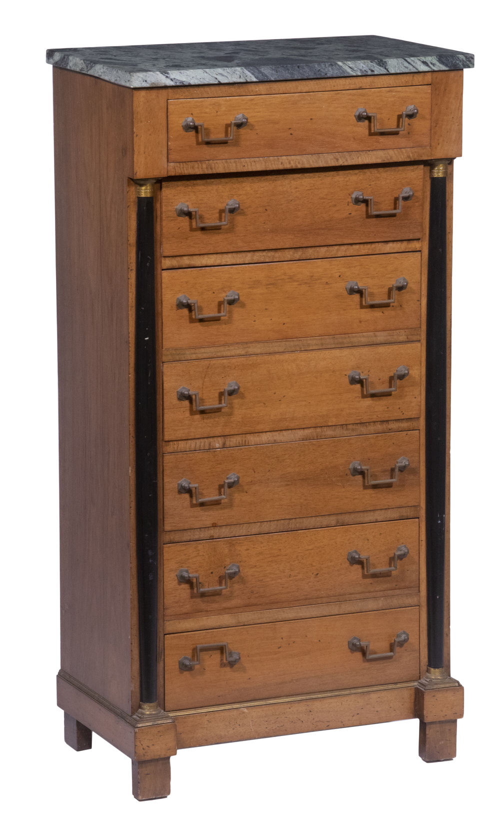 ITALIAN MARBLE TOP NARROW CHEST