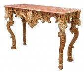 ITALIAN MARBLE-TOP PARCEL GILT
