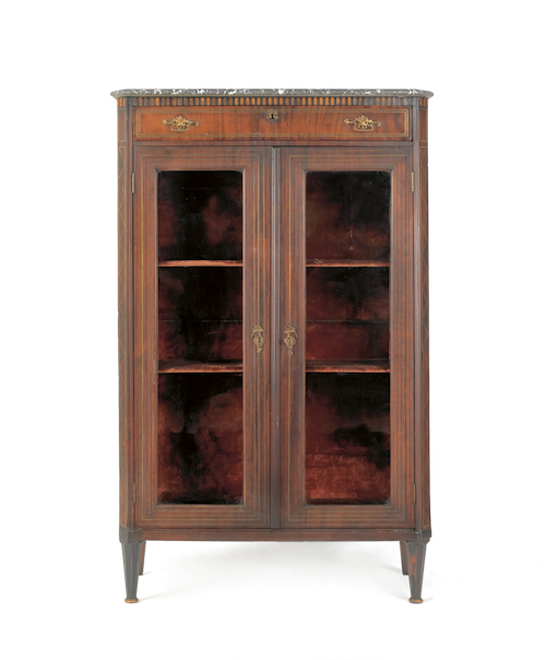 Italian marble top vitrine ca. 1800