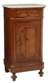 ITALIAN MARBLE-TOP WALNUT BEDS