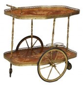 ITALIAN MARQUETRY & BRASS SERV