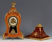 ITALIAN MARQUETRY CLOCK & SHEL