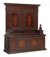 ITALIAN MARQUETRY HALL BENCH,