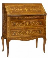 ITALIAN MARQUETRY SLANT-FRONT