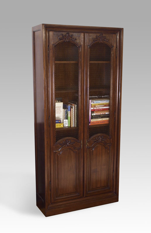 ITALIAN MESH FRONT BOOKCASE CABINET