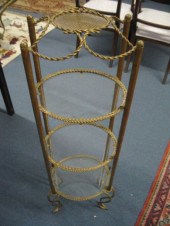 Italian Metalwork Curio Shelf
