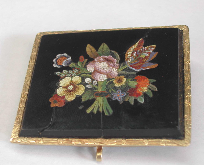 Italian Micro-Mosaic Brooch,  ca.