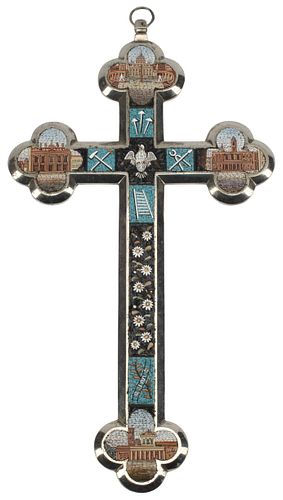 ITALIAN MICROMOSAIC CROSS IN