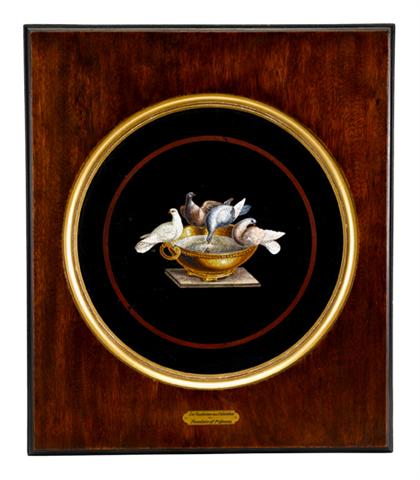 Italian micromosaic plaque THE