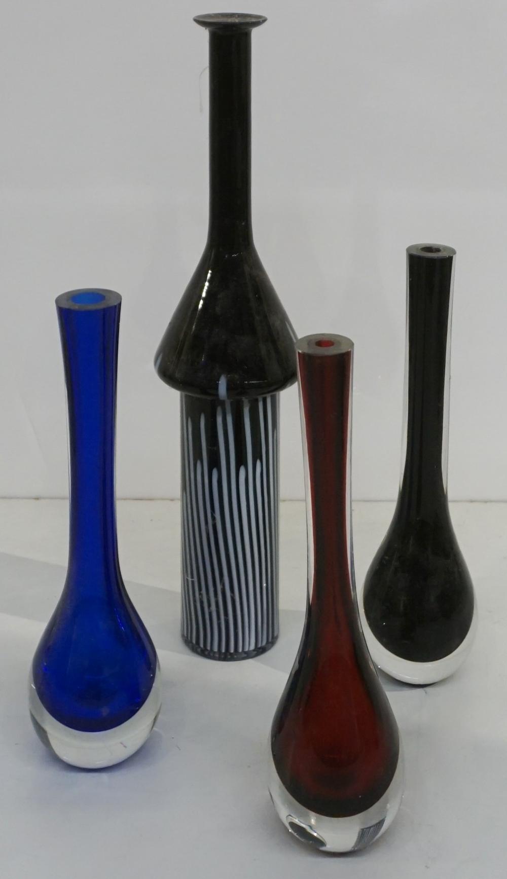 ITALIAN MID-CENTURY BLACK GLASS