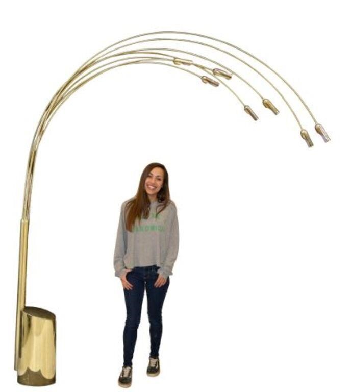 ITALIAN MID-CENTURY BRASS SEVEN ARM
