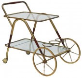 ITALIAN MID-CENTURY BRASS & WO