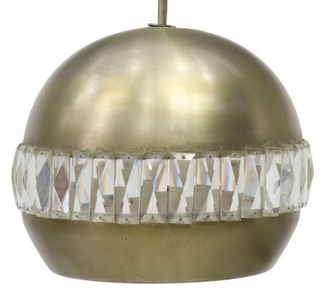 ITALIAN MID-CENTURY METAL & CRYSTAL