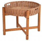 ITALIAN MID CENTURY WICKER BAS