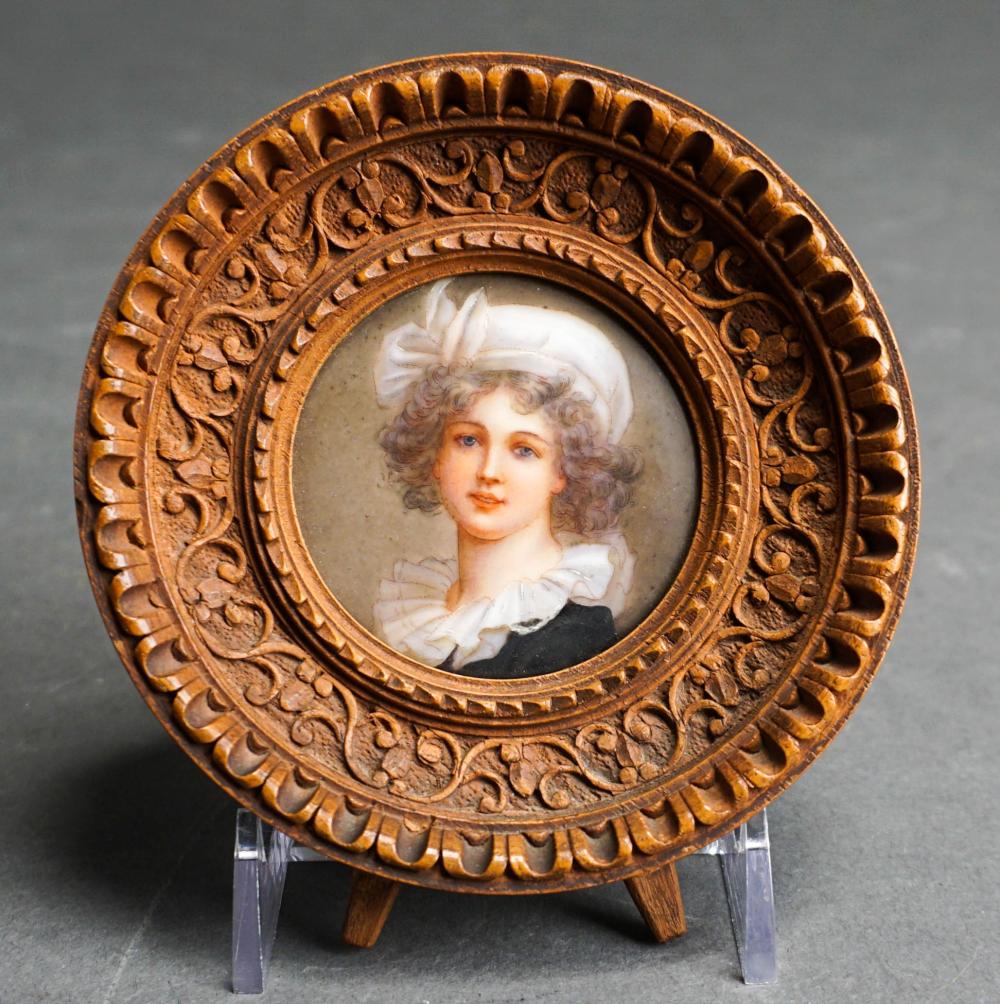 ITALIAN MINIATURE PORTRAIT OF WOMAN
