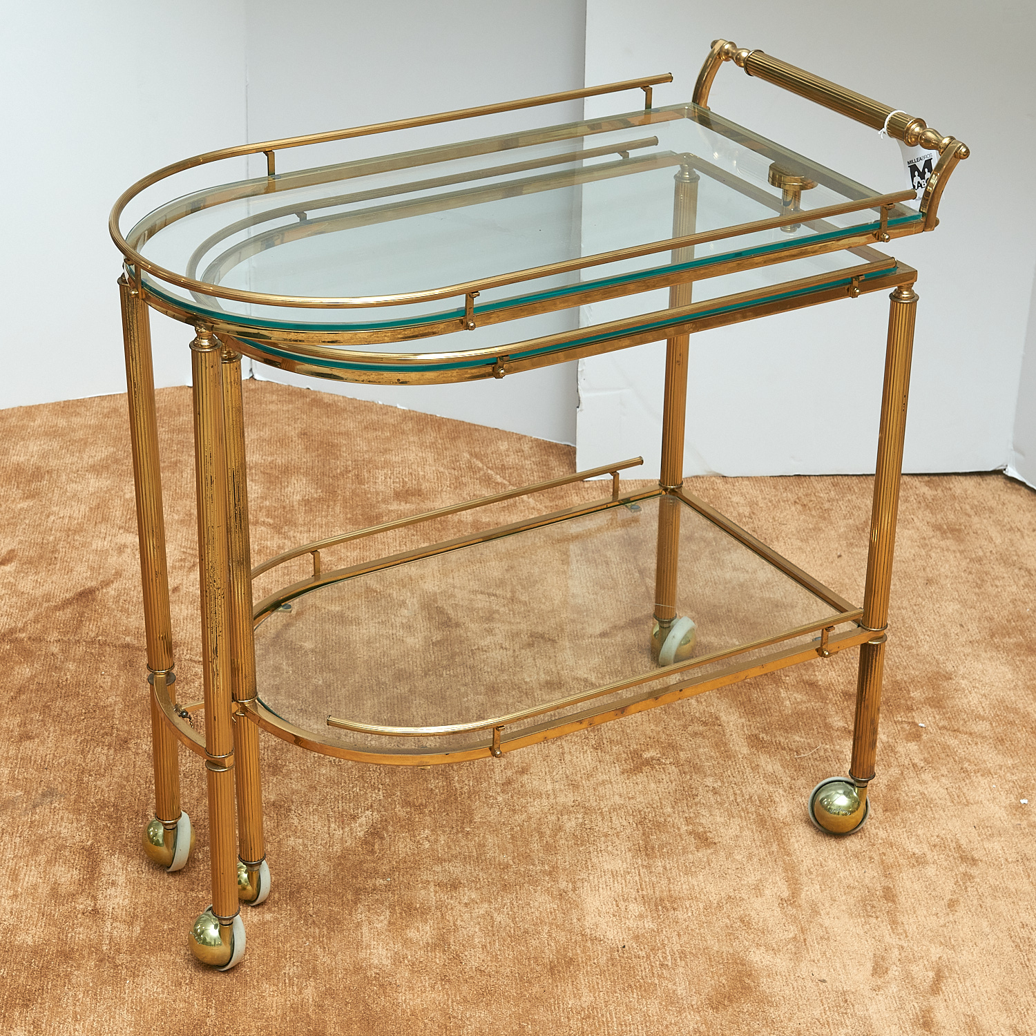 ITALIAN MODERN BRASS, GLASS