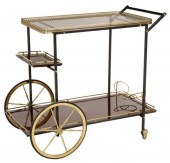 ITALIAN MODERN BRASS & WOOD SE