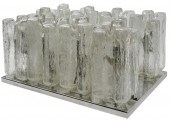 ITALIAN MODERN CHROME AND GLAS