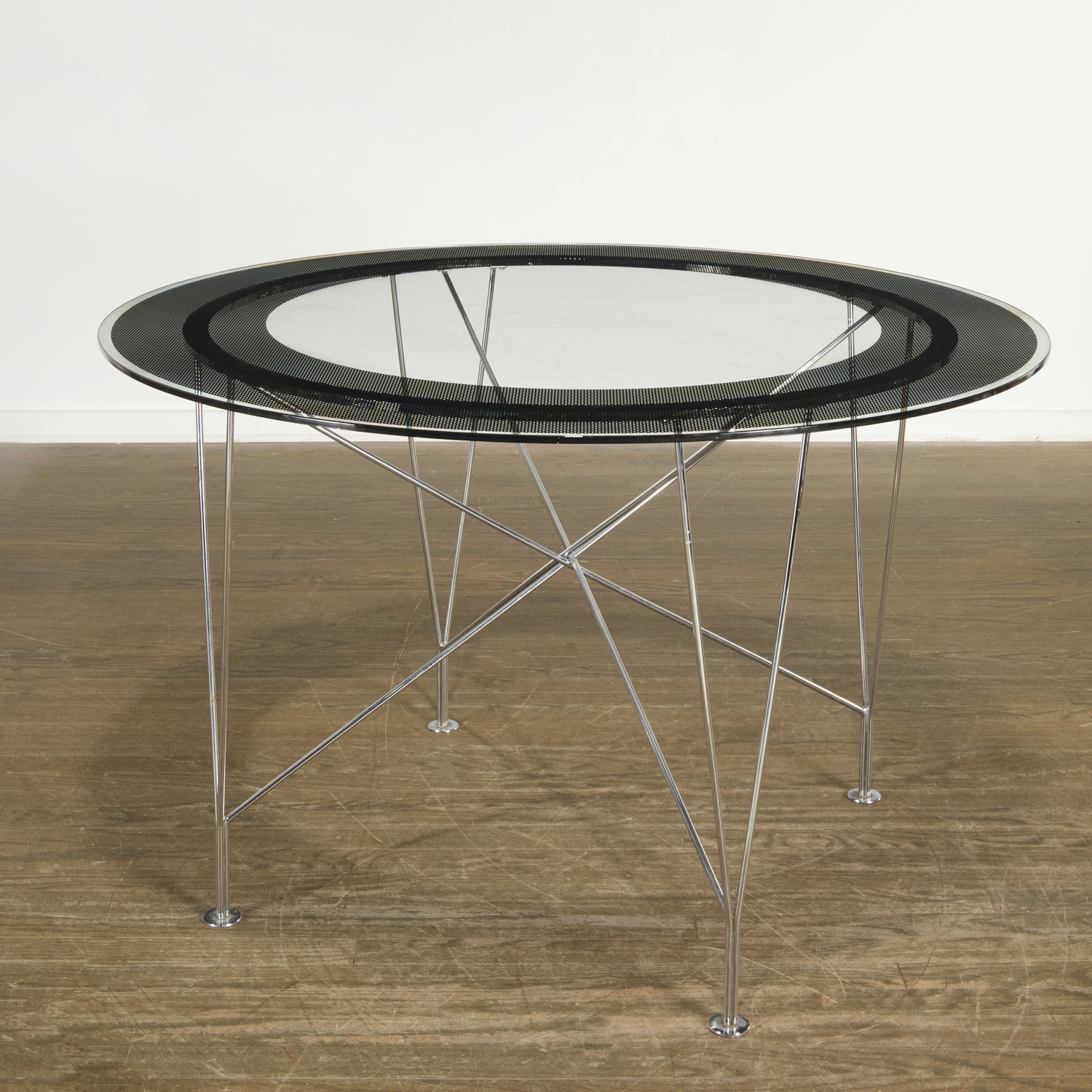 ITALIAN MODERN CHROME AND GLASS