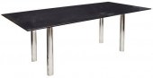 ITALIAN MODERN GLASS TOP CHROM