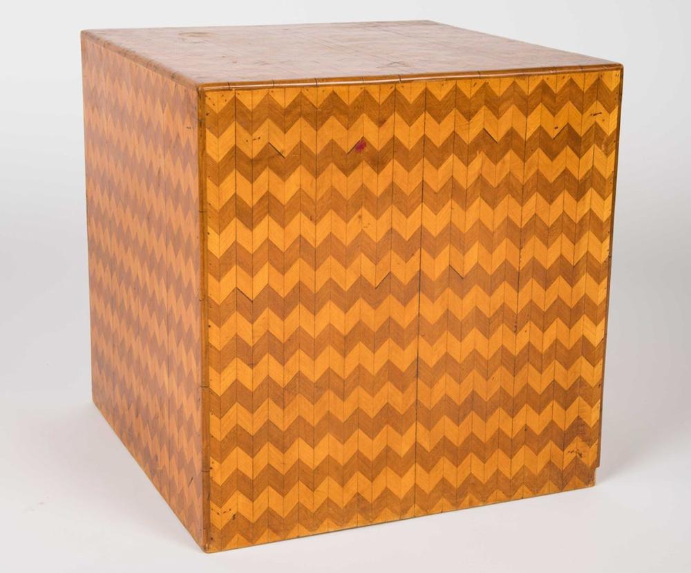 ITALIAN MODERN MARQUETRY CUBE