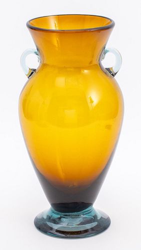 ITALIAN MURANO AMBER ART GLASS