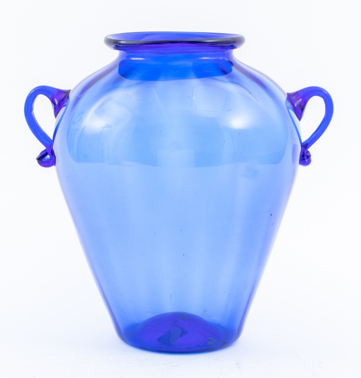 ITALIAN MURANO BLUE ART GLASS