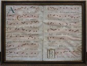 ITALIAN MUSIC SCORE, INK ON VE