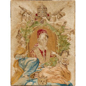 ITALIAN NEEDLEWORK ON SILK, PO