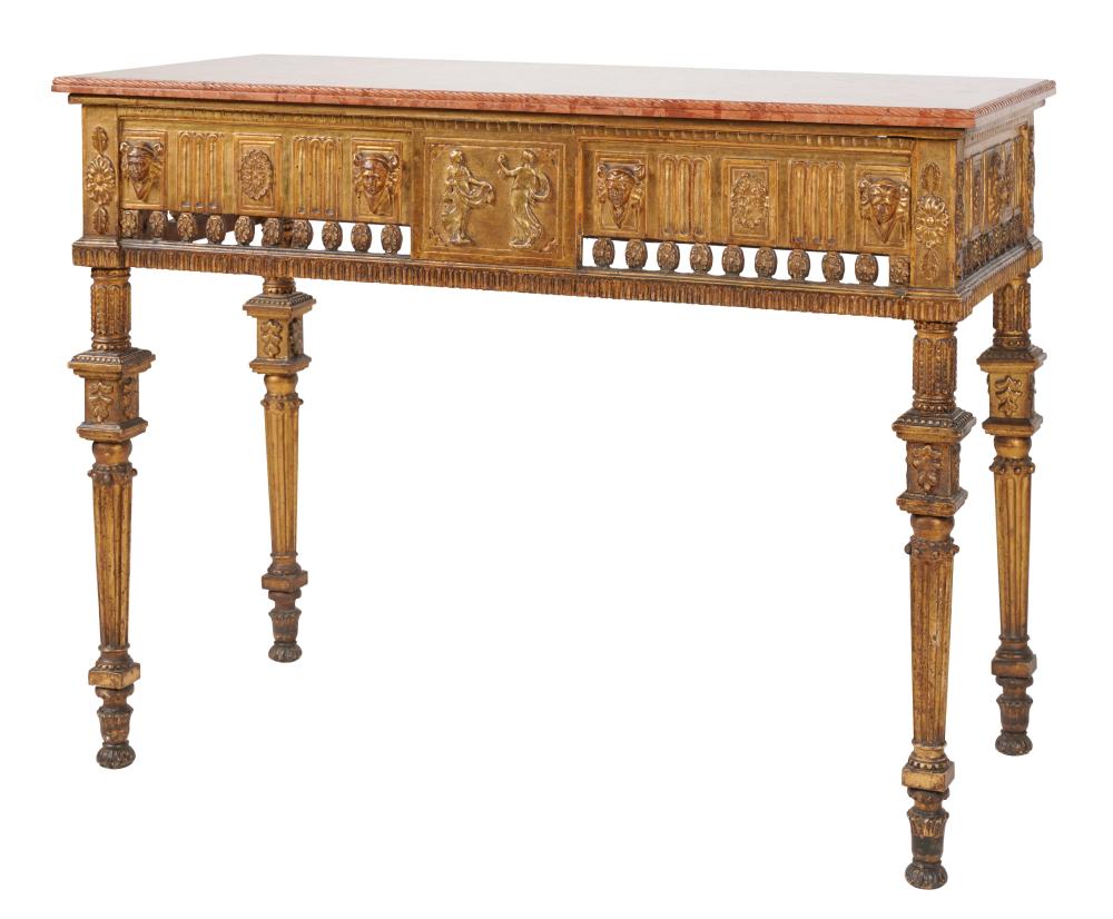 ITALIAN NEOCLASSICAL GILTWOOD AND