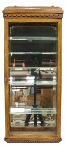 ITALIAN OAK & BEVELED GLASS WALL