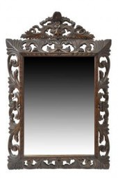 ITALIAN OAK FRAMED BEVELED WAL