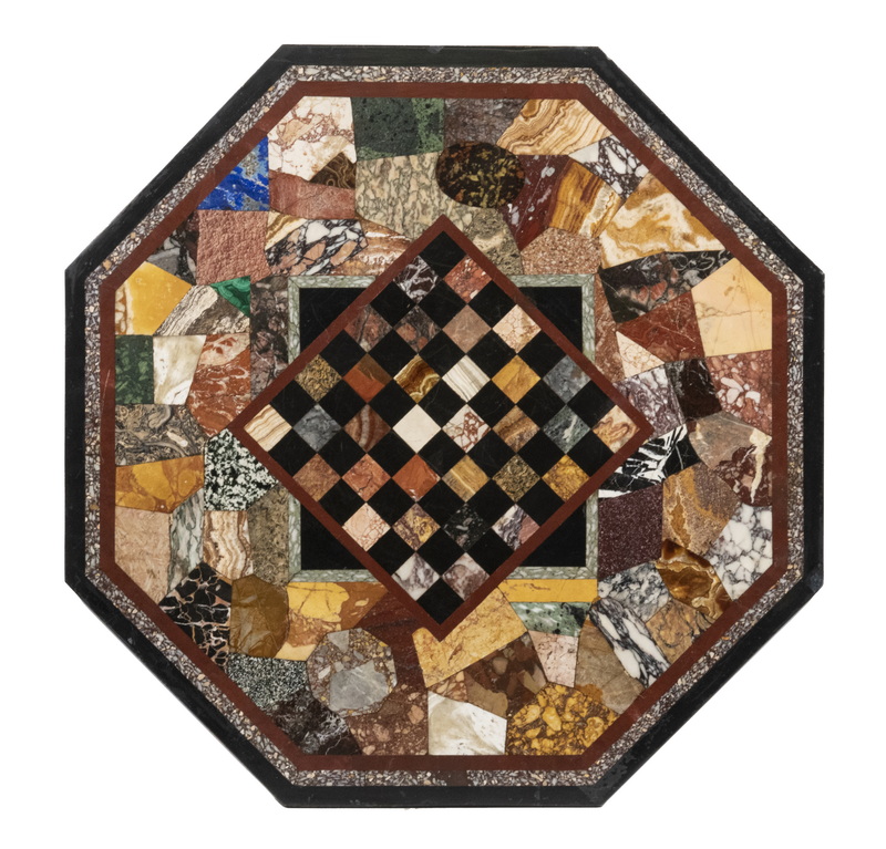 ITALIAN OCTAGONAL PIETRA DURA