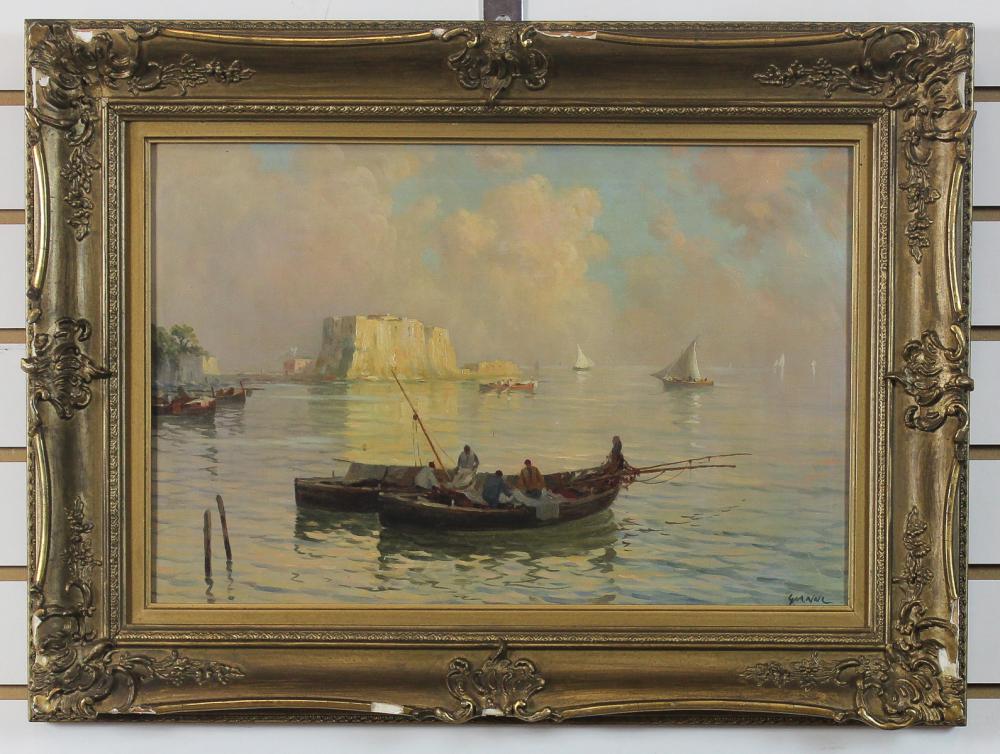 ITALIAN OIL ON CANVAS, FISHERMEN