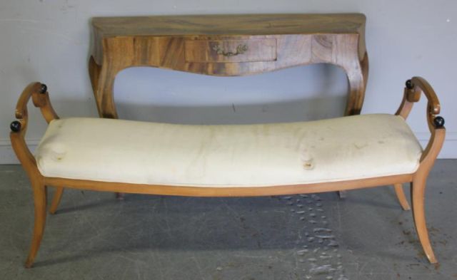 Italian Olivewood Console Table