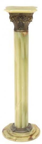 ITALIAN ONYX COLUMN PEDESTAL P