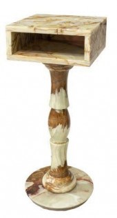 ITALIAN ONYX SQUARE TOP COLUMN