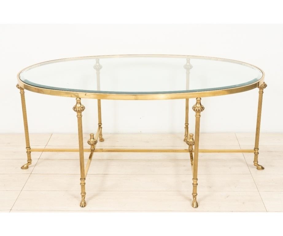 Italian oval brass and beveled