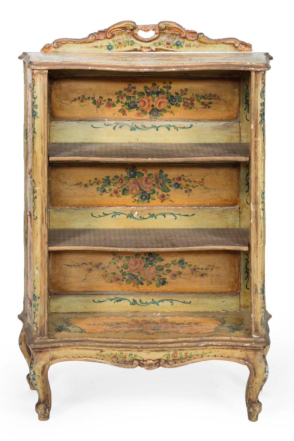 ITALIAN PAINT-DECORATED BOOKCASE
