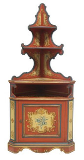 ITALIAN PAINT DECORATED CORNER