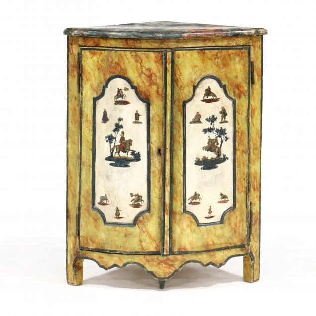 ITALIAN PAINT DECORATED LOW