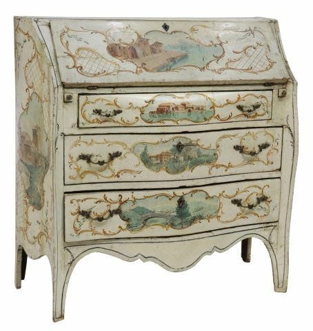 ITALIAN PAINT-DECORATED SLANT-FRONT