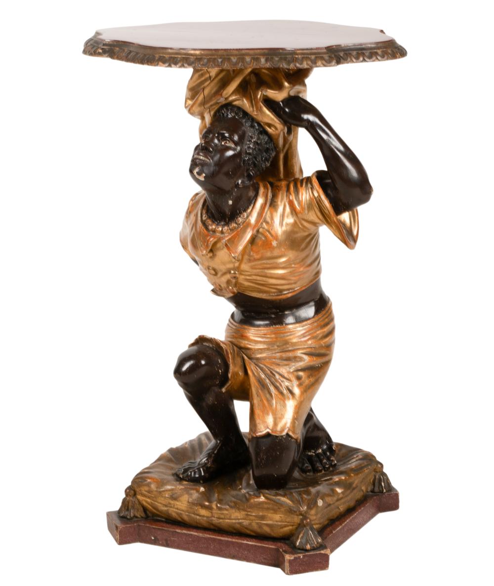 ITALIAN PAINTED AND GILT BLACKAMOOR