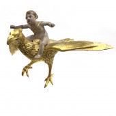 ITALIAN PAINTED AND GILTWOOD F