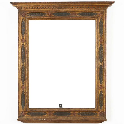 ITALIAN PAINTED AND PARCEL-GILT