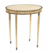 ITALIAN PAINTED, BRASS-MOUNTED